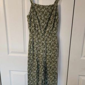 Old Navy Green flowery jumpsuit